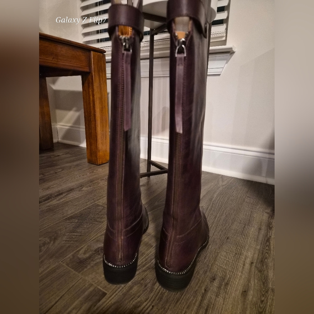 ​Franco Sarto L-Brindley Leather Riding Boots - Mahogany - Picture 5 of 6